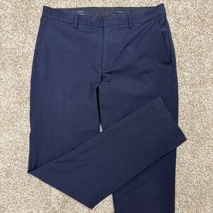 J Crew Thompson Tapered Wool Blend Dress Pants Navy Men 32x34
